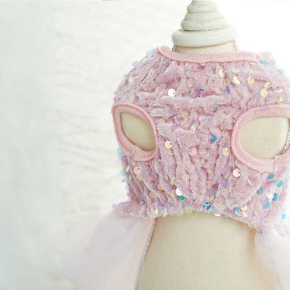 Pet Wedding Dress Dog Cat Skirt Sequin Gauze Dog Clothes