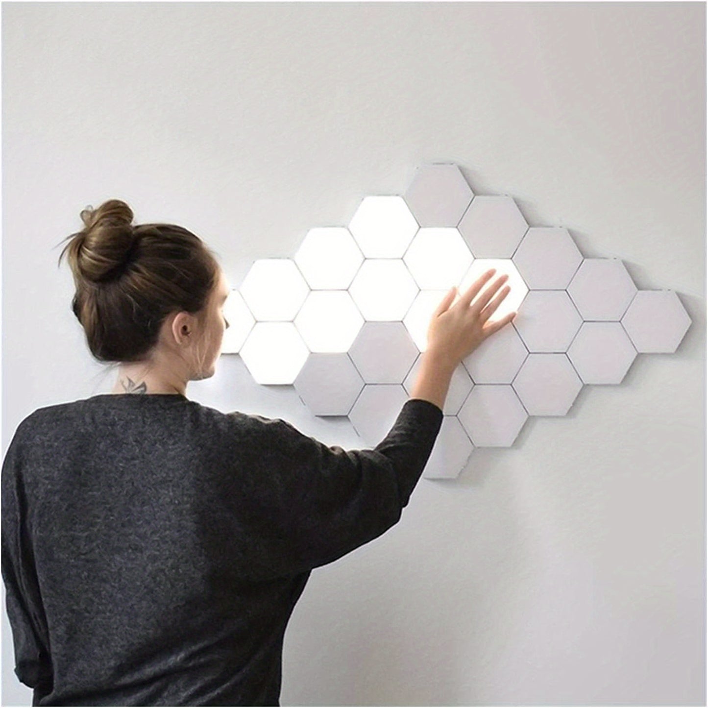 Hexagonal LED Wall Lights 6-Pack - Touch Control Modern Ambient Lighting