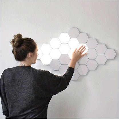 Hexagonal LED Wall Lights 6-Pack - Touch Control Modern Ambient Lighting