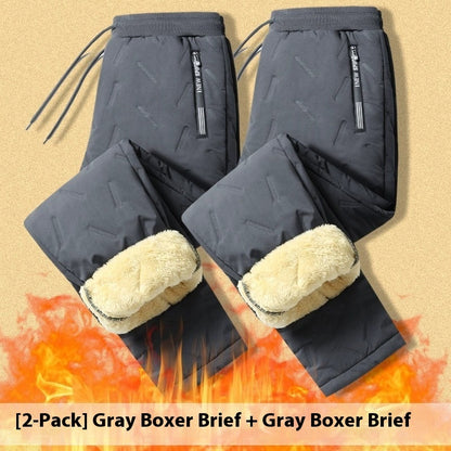 Men's Cashmere Outer Wear Warm And Loose Straight Casual Pants