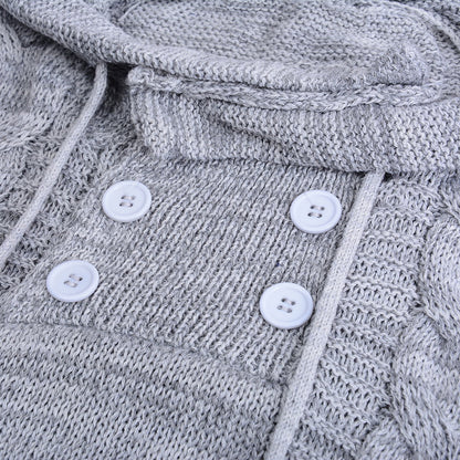 Turtleneck hooded sweater
