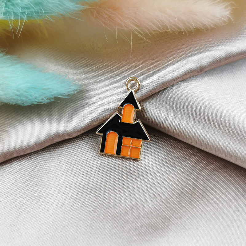 Pumpkin Head Skull Haunted House Pendant Material