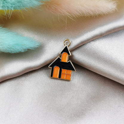 Pumpkin Head Skull Haunted House Pendant Material