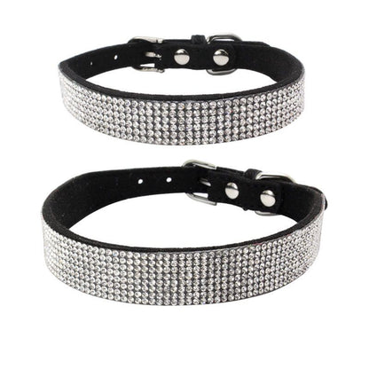 Adjustable Suede Leather Dog Collar Leash Set