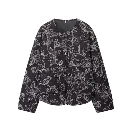 New Women's Quilted Embroidered Coated Jacket
