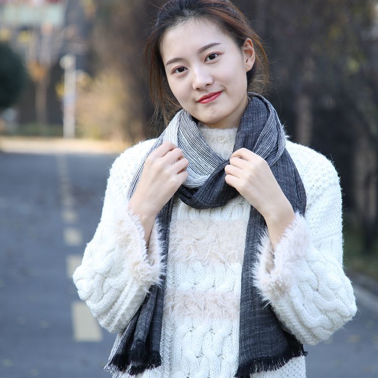 All-matching Art-style Striped Scarf For Women