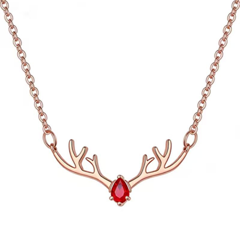 Women's Korean Version Simple Deer Pendant Necklace