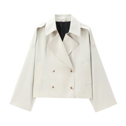 British Style Short Lapel Trench Coat