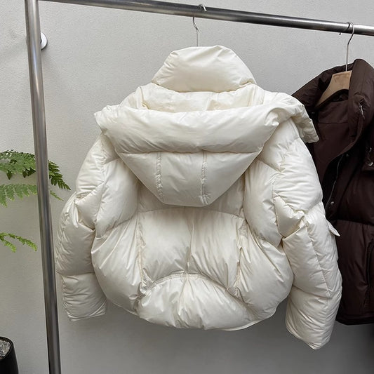 Women's Fashionable Loose-fitting Warm Hooded Jacket