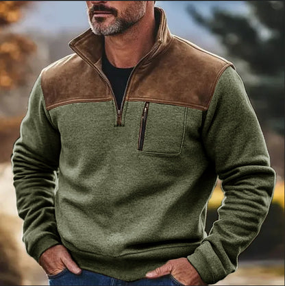 Premium Men's Fleece Zipper Sweater - Casual Pullover Jacket