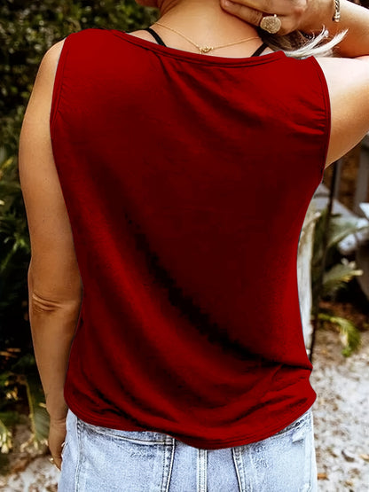 Smooth As Tennessee Whiskey Sweet As Strawberry Wine Women's Tank Top - Soft Pink Sleeveless V-Neck Casual Shirt with Bold Letter Print, Thick Strap Country Music Style, Machine Washable All-Season Wear, Festive Concert Attir