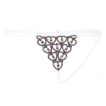 Accessories Rhinestone Claw Chain Body Chain Heart Shaped Sexy Bikini Panties