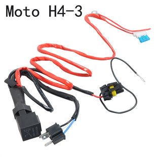 Car Headlight Brightening Wire Harness Halogen Lamp H4 Car Light Wire Set Modified Brightener Led Cross-Border Low Beam and High Beam