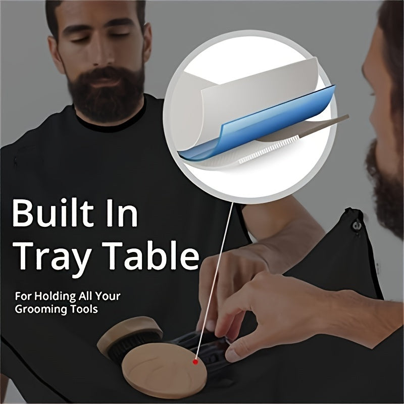 Beard Bib Apron For Men, Men's Hair Catcher For Shaving, Grooming Accessories For Dad Or Husband, 1 Size Fits All