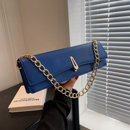 Simple Graceful Western Style Chain Handbag Trendy Cool