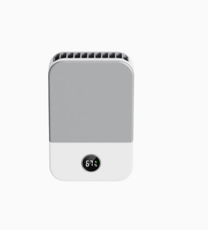 Lazy Leafless Hanging Neck Fan Digital Display Silent