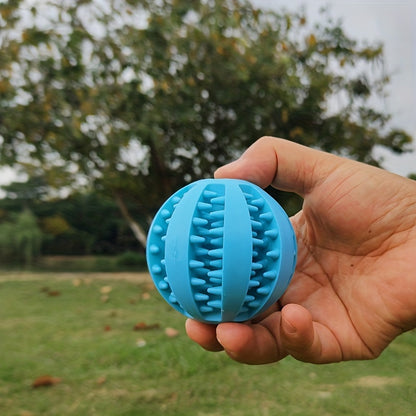 Premium Dog Dental Chew Ball - Teeth Cleaning Toy for Plaque Removal | Non-Toxic Heavy-Duty Plastic | All Breed Sizes