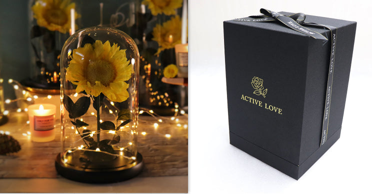 Glass Cover Tanabata Valentine's Day Immortal Rose Gift