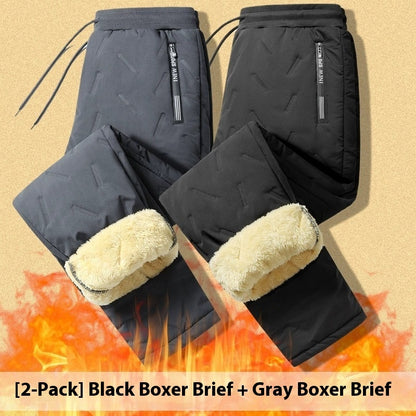 Men's Cashmere Outer Wear Warm And Loose Straight Casual Pants