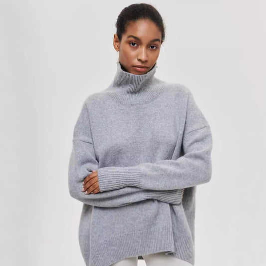 Women's Turtleneck Sweater - Soft Long Sleeve Pullover for Winter | Premium Knit Top