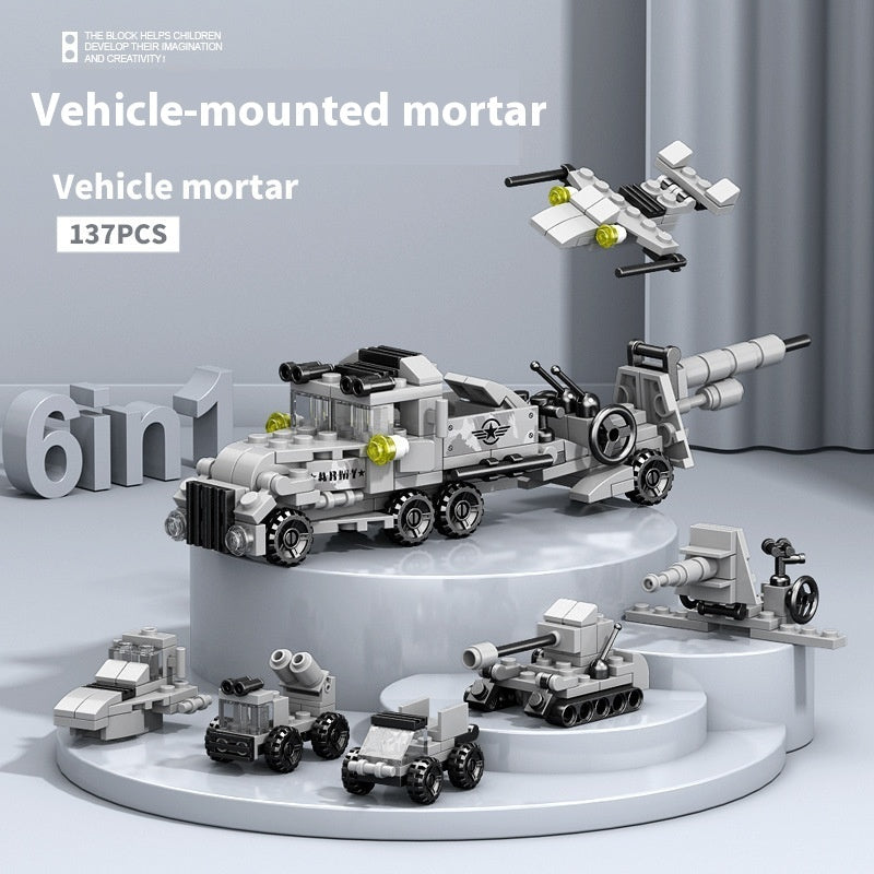 High Military Battleship Tank Special Police Armored Vehicle Children's Day Toy Gift Building Blocks