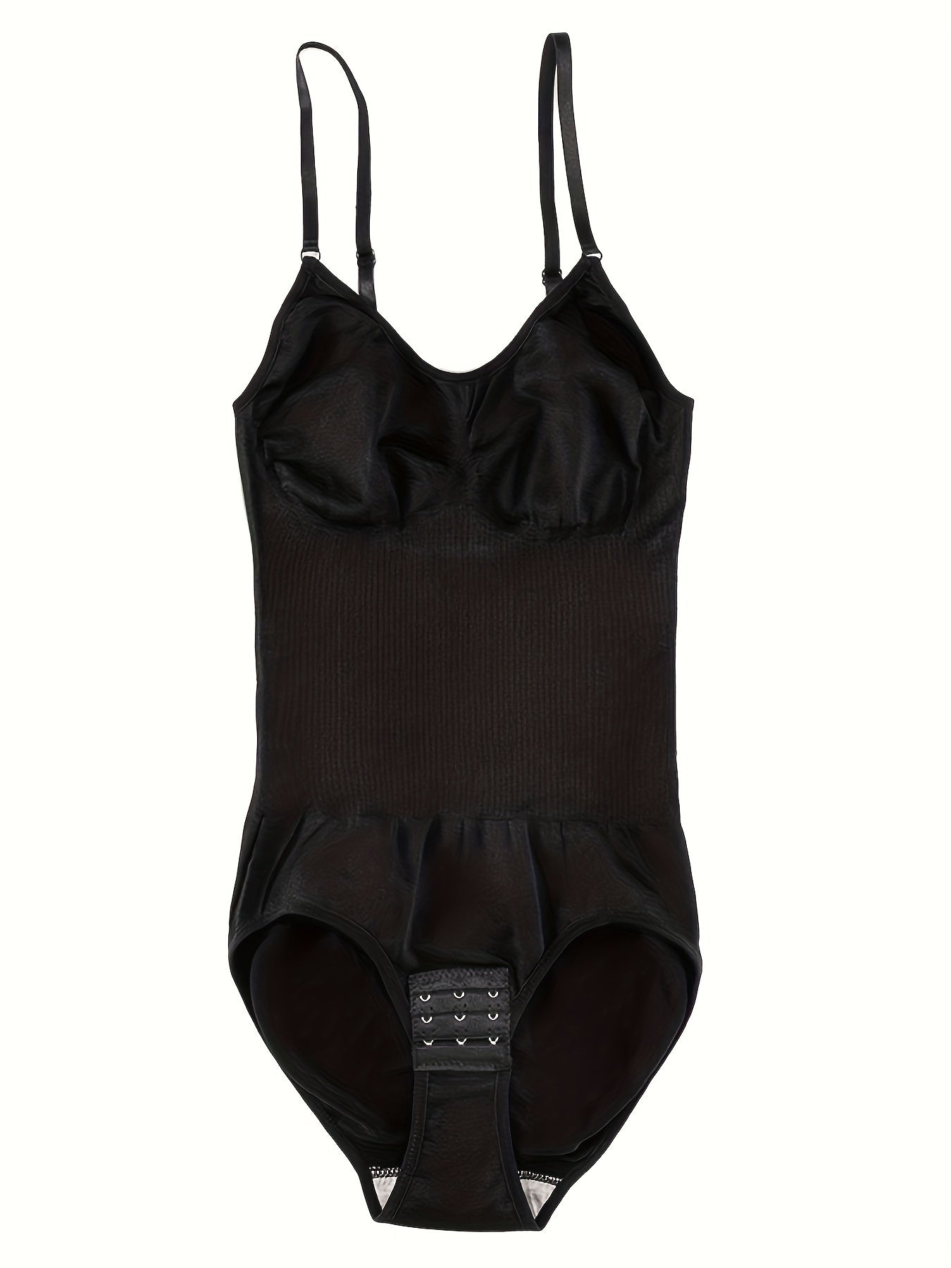 Women's Seamless Knit Bodysuit, Polyamide 85% Elastane 15%, Solid Color, No Padding, Chest Support Sling, Crotch Buckle Waist Pulling Hip Pants