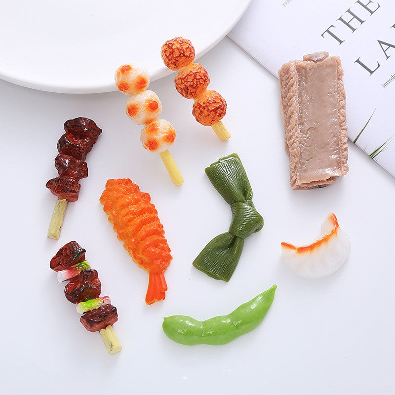 Funny Ribs Kebabs Fried Dumplings Diy Ornament Accessories