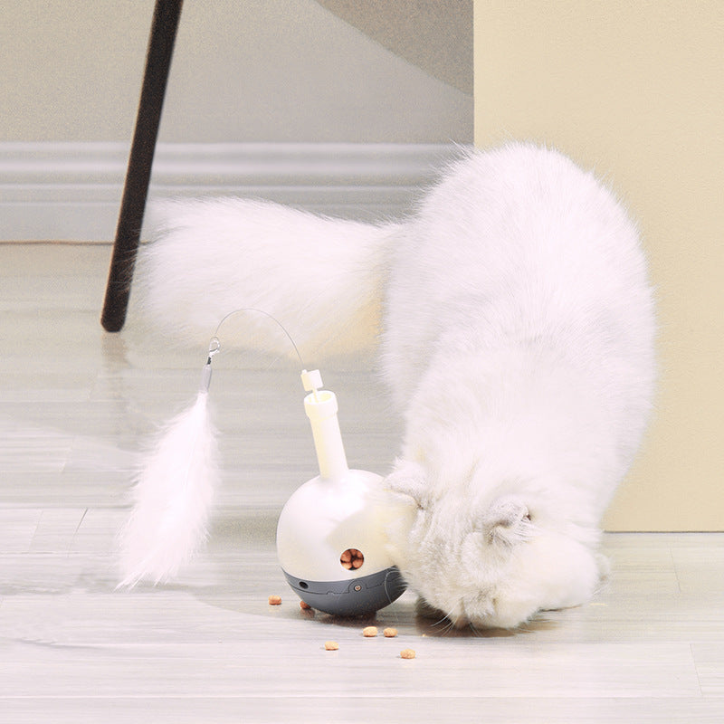Cat Toys For Indoor Cats Ultra Quiet Interactive Cat Toy Random Moving Auto Matic Cat Feather Toy For Bored  Cats Auto Timer Off Rechargeable Smart Cat Toys