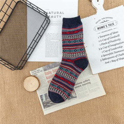Men's Thickened Ethnic Style Checkered Socks