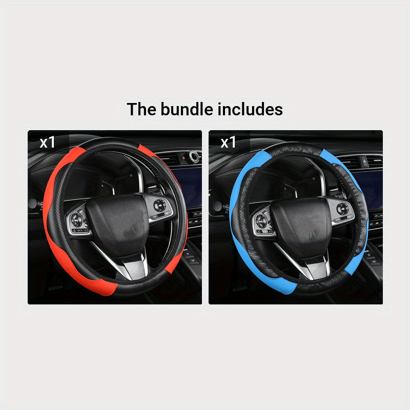 1pc Car Steering Wheel Cover, Universal 38.1 Cm Anti-Slip Car Steering Wheel Protector Cover Car Decor Accessories, No Inner Ring