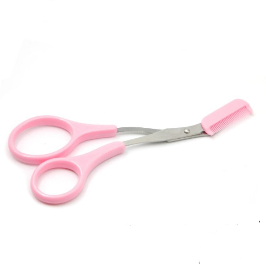 Eyebrow Trimmer Scissor with Comb Facial Hair Removal Grooming Shaping Shaver Cosmetic Makeup Accessories, Eyebrow Grooming Kit, Scissers for Eyebrow, Eyebrow Kit for Women, Eyebrow Stamp Kit Set, Eyebrow Clippers