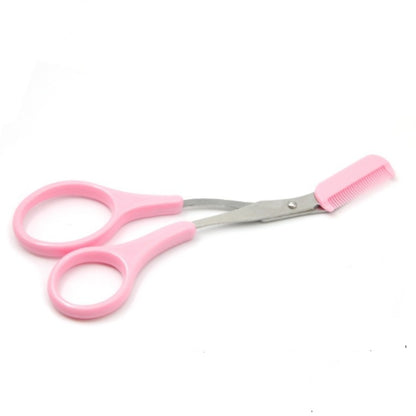 Eyebrow Trimmer Scissor with Comb Facial Hair Removal Grooming Shaping Shaver Cosmetic Makeup Accessories, Eyebrow Grooming Kit, Scissers for Eyebrow, Eyebrow Kit for Women, Eyebrow Stamp Kit Set, Eyebrow Clippers