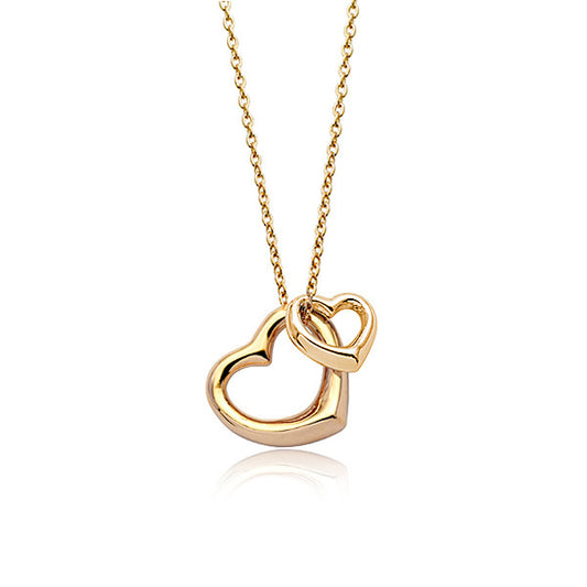 Fashion simple gold plated heart-shaped necklace female Valentine's Day gift