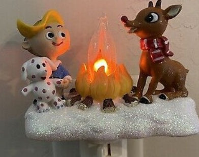 Ghost & Bonfire Night Lamp - Creative Resin Flickering LED Light with 7 Designs