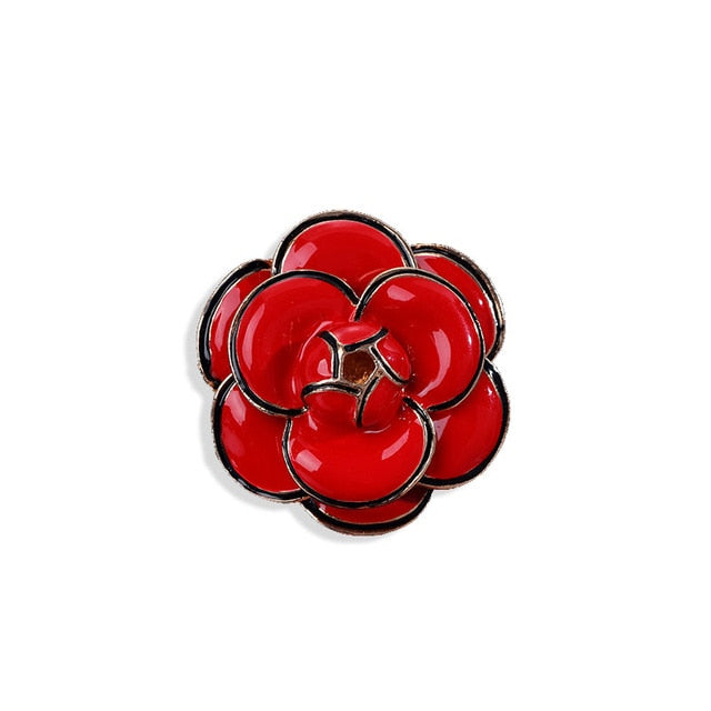 New high-end rose camellia brooch scarf buckle Valentine's Day gift accessories