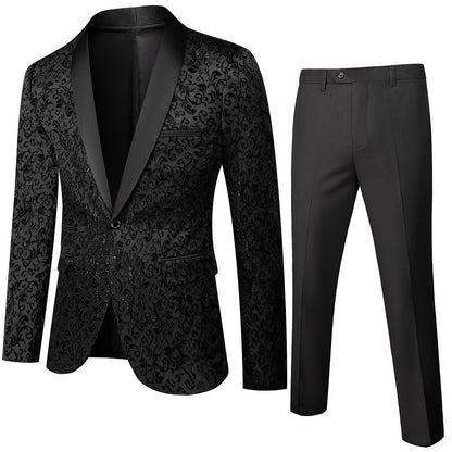 Men's Business Casual Suit Men's Slim Fit Two-piece Suit