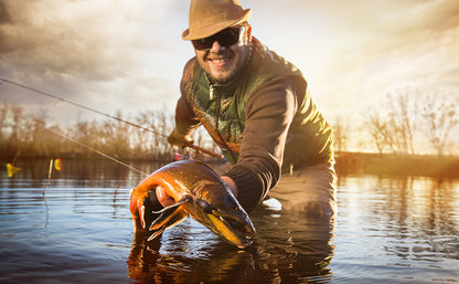 YVLEEN Professional Fishing Landing Net - Rubber Coated, Foldable & Floating Design for Bass, Trout, Salmon & Steelhead