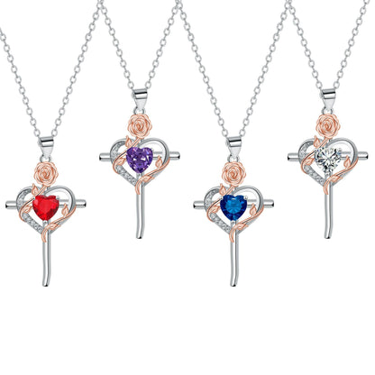 Cross Pendant Necklace Valentine's Day Gift
