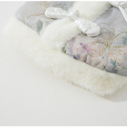 New Chinese-style Pet Clothing For Autumn And Winter With Fleece For Warmth, A Stretchable Bichon Frise Vest, And New Year Dog Clothes