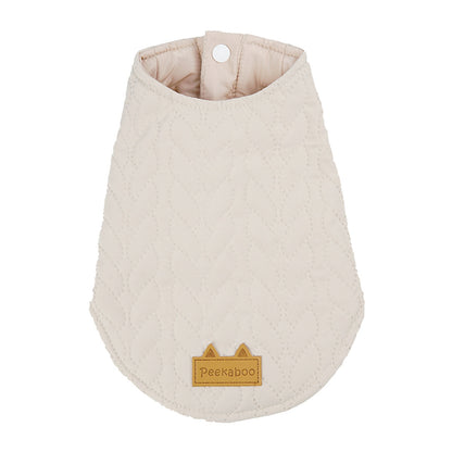 Autumn And Winter Warm Jacquard Button Two-piece Cotton Padded Clothes