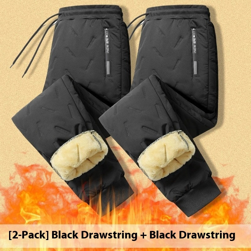 Men's Cashmere Outer Wear Warm And Loose Straight Casual Pants