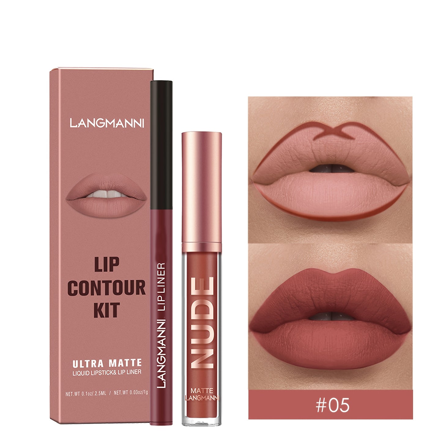 Combination Set of Lip Liner and Lip Gloss