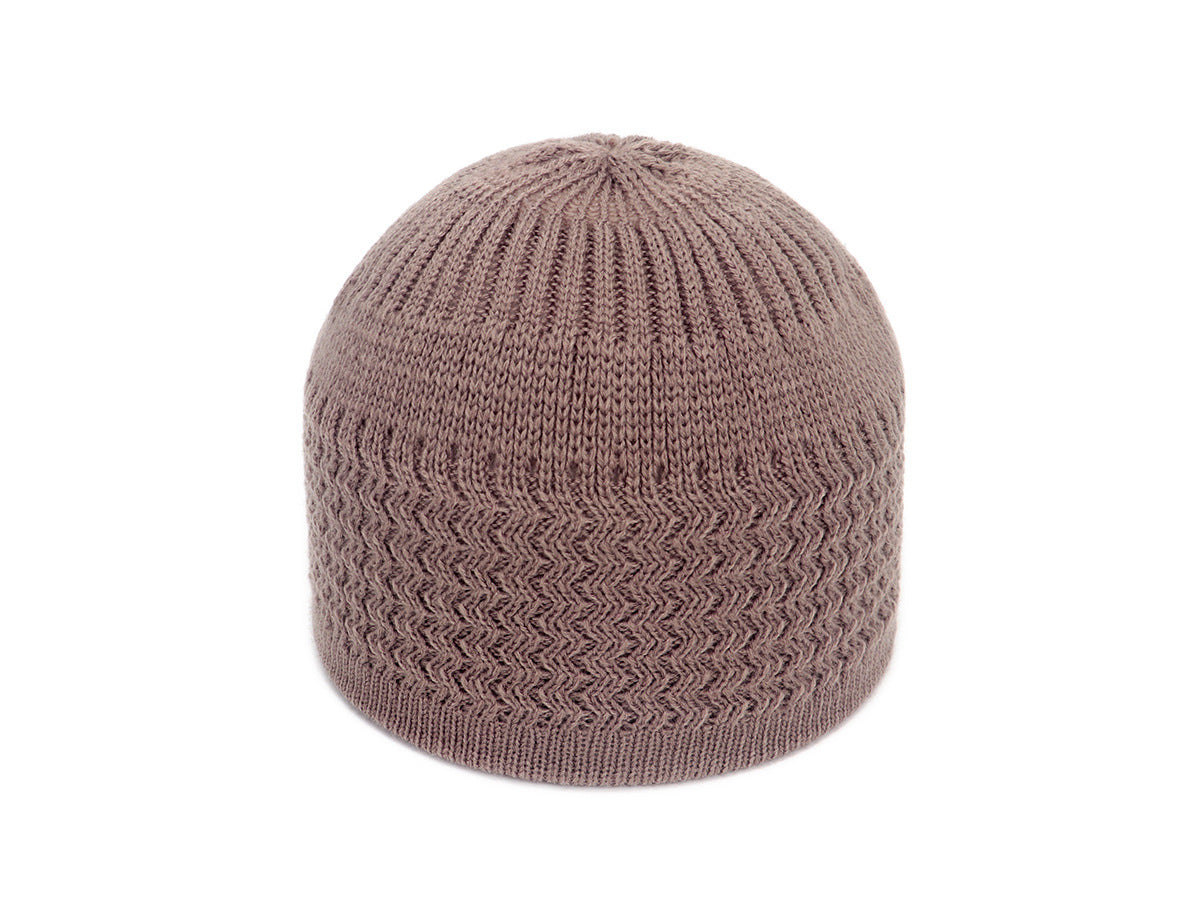 Autumn And Winter Hedging Knitted Wave Jacquard Neutral Dome Warm Woolen Toe Cap