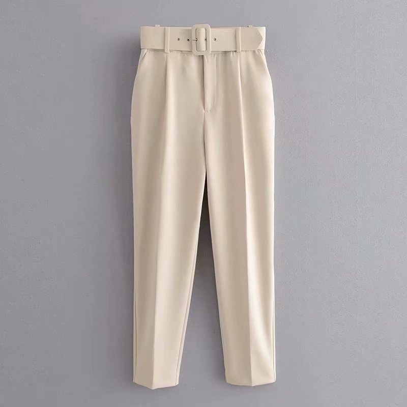 Summer New Style Simple And Fashionable Long Pants With Belt