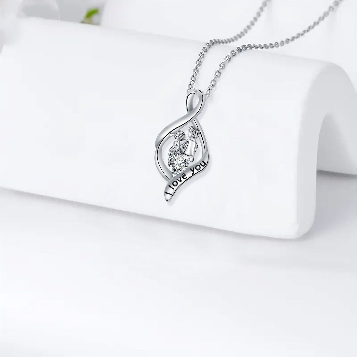 Father And Daughter Pendant Necklace Father's Day Gift