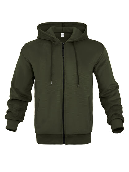 Fashion Casual Zippered Hooded Sweatshirt For Men