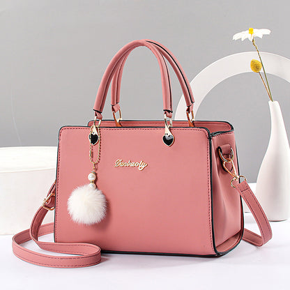 Elegant Faux Leather Handbag - Women's Shoulder Bag with Tassel