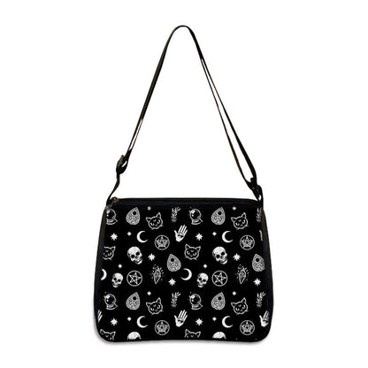 Factory Direct Supply Polyester Underarm Bag Gothic Cat Printing Shoulder Bag Simple Women's Fashion Bag
