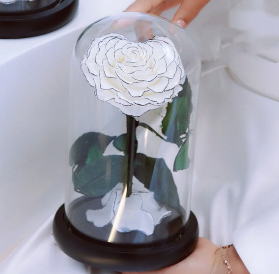 Glass Cover Tanabata Valentine's Day Immortal Rose Gift