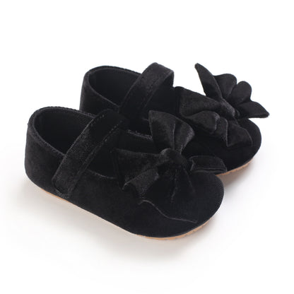 Baby Girls Mary Jane Flats - Bowknot First Walker Shoes for Princess Occasions